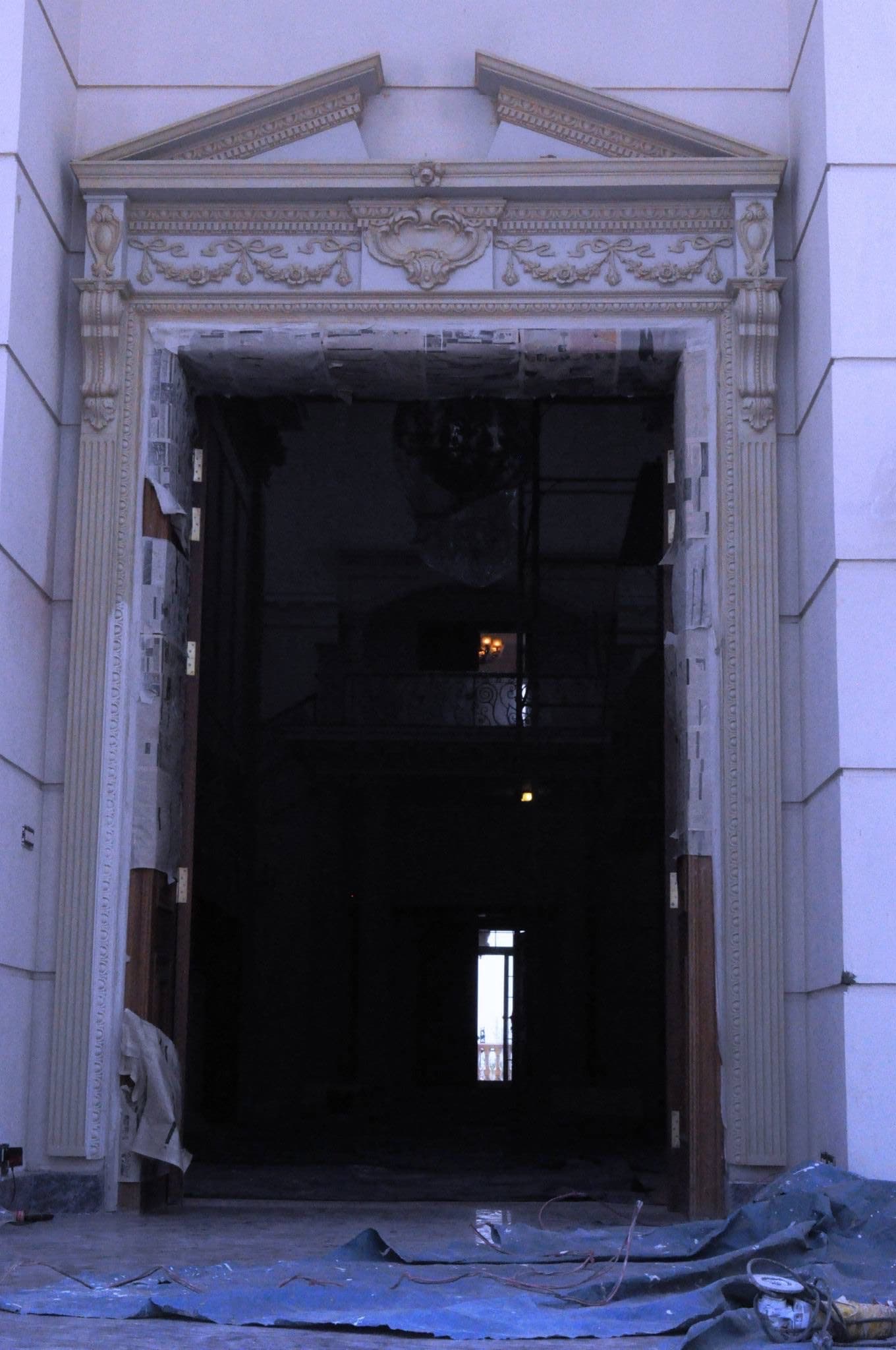 Classical columns and entrance