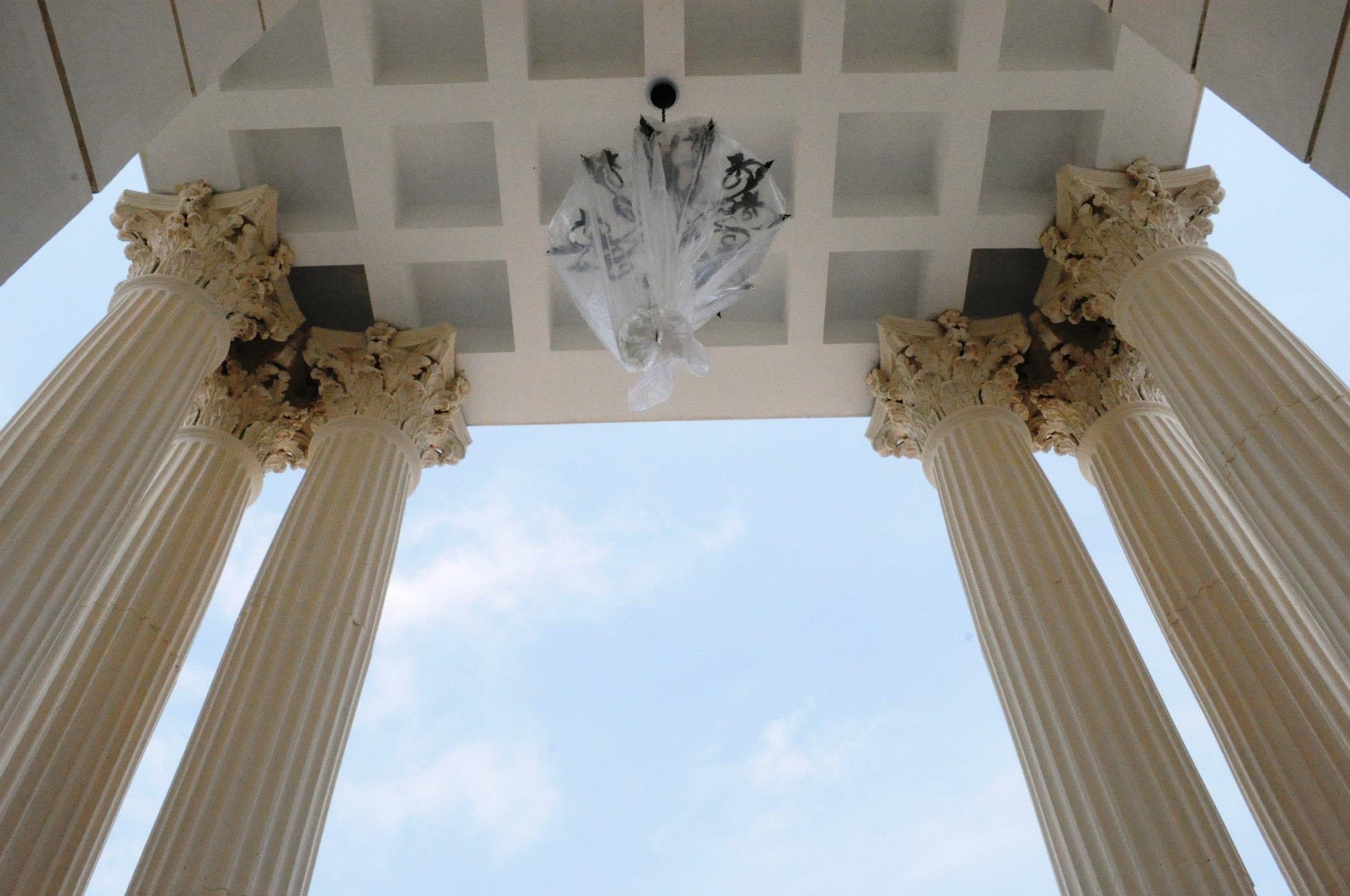Classical columns and entrance