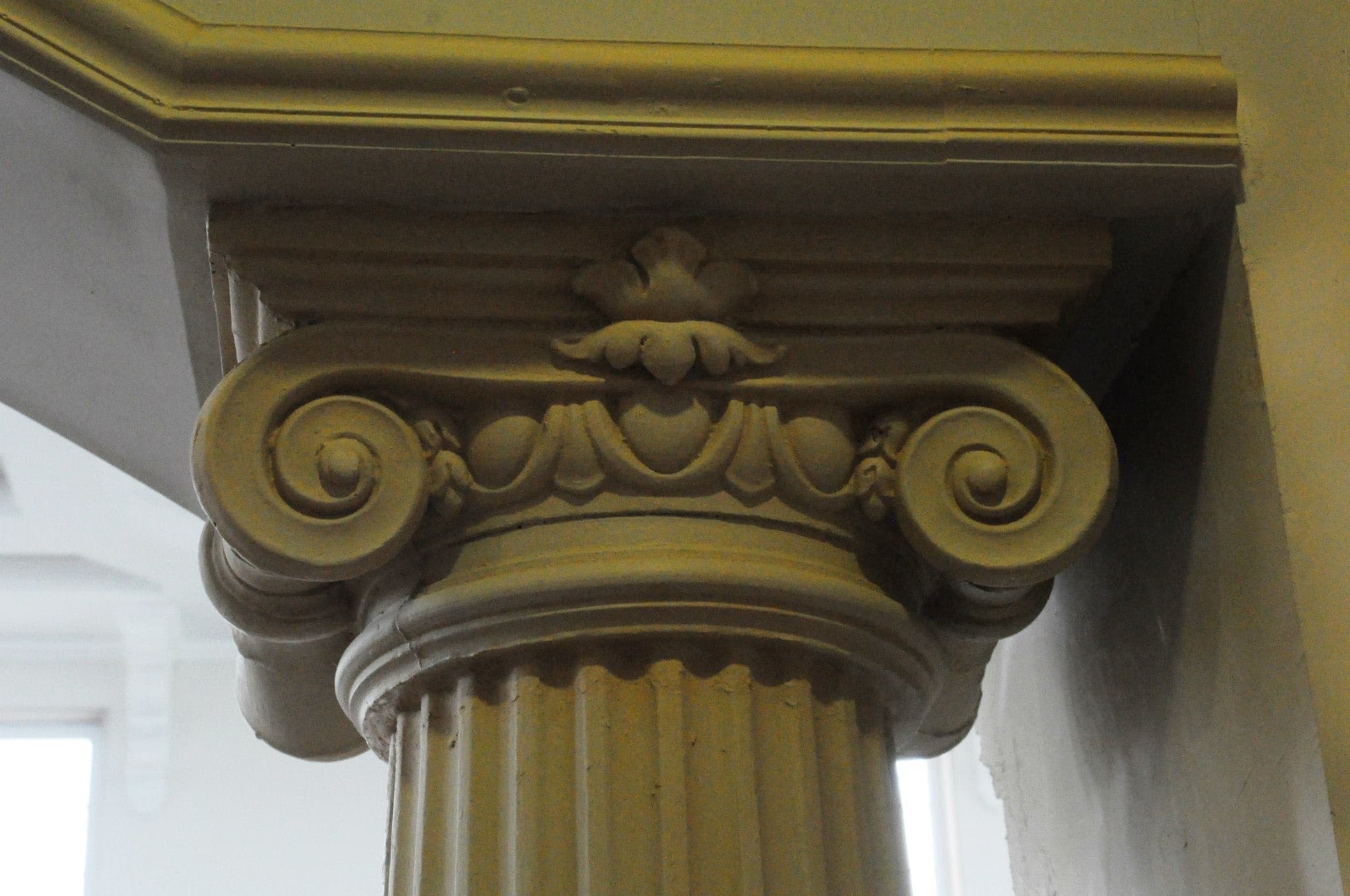 Classical columns and entrance