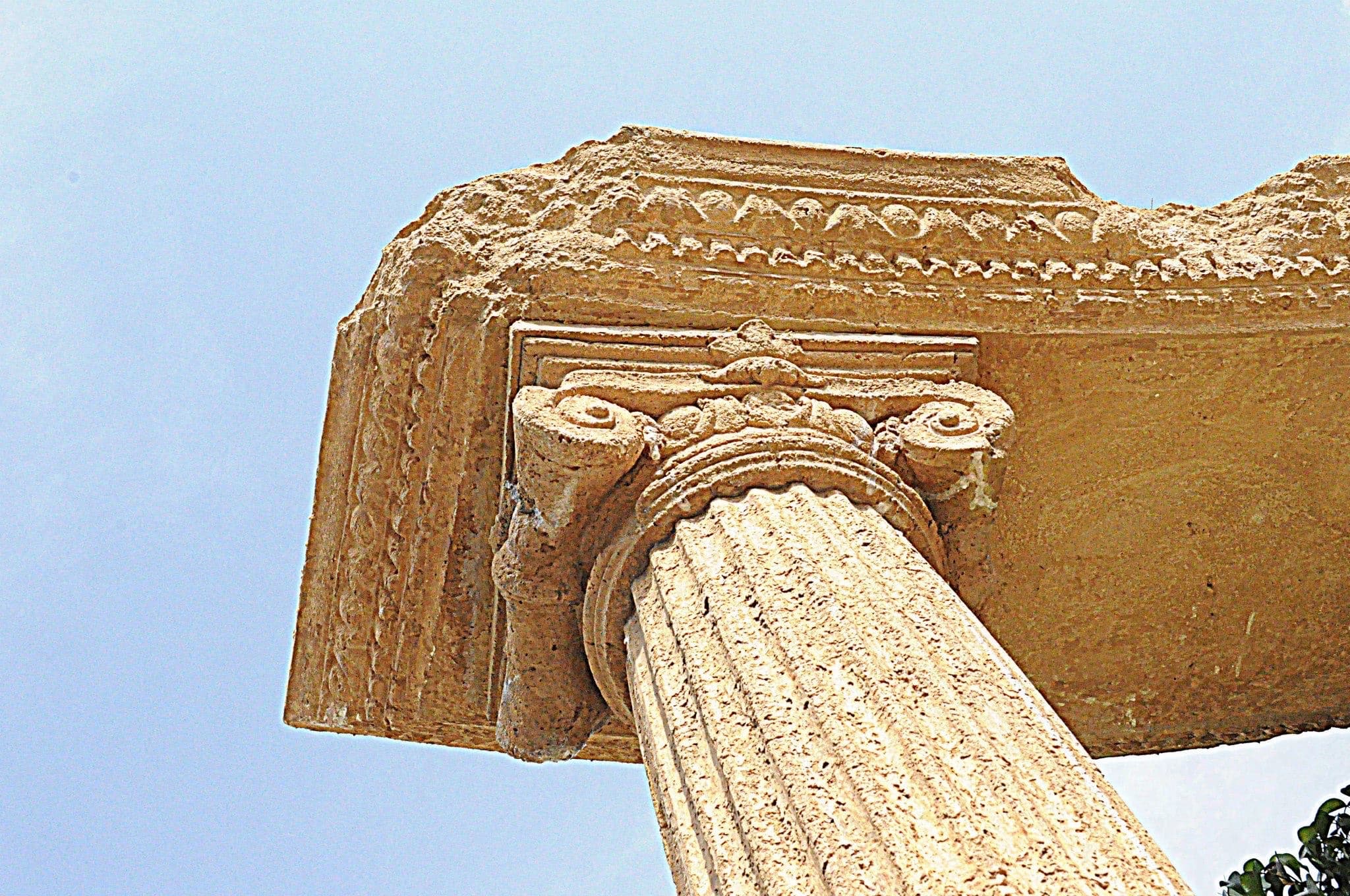 Classical columns and entrance
