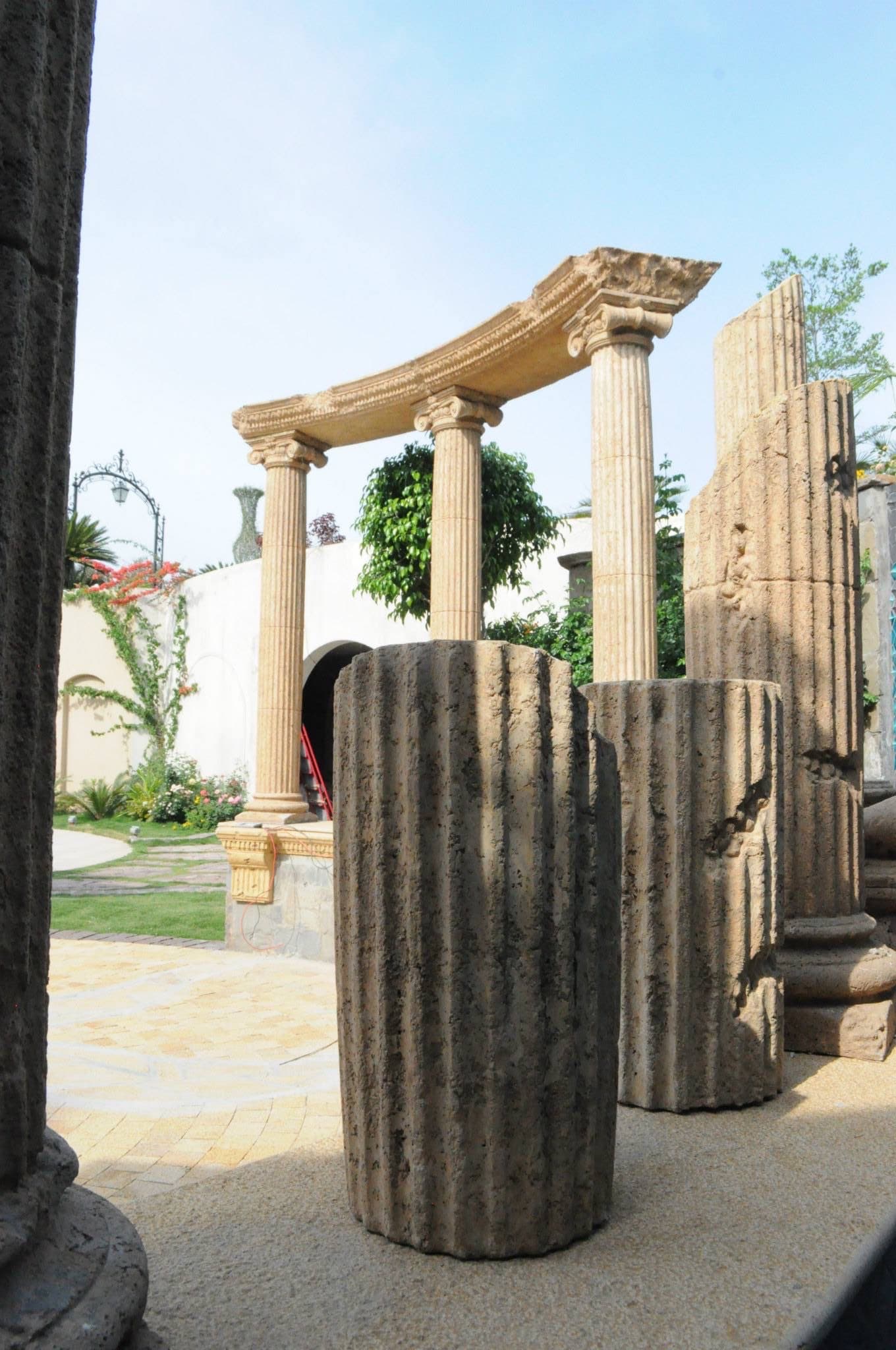 Classical columns and entrance
