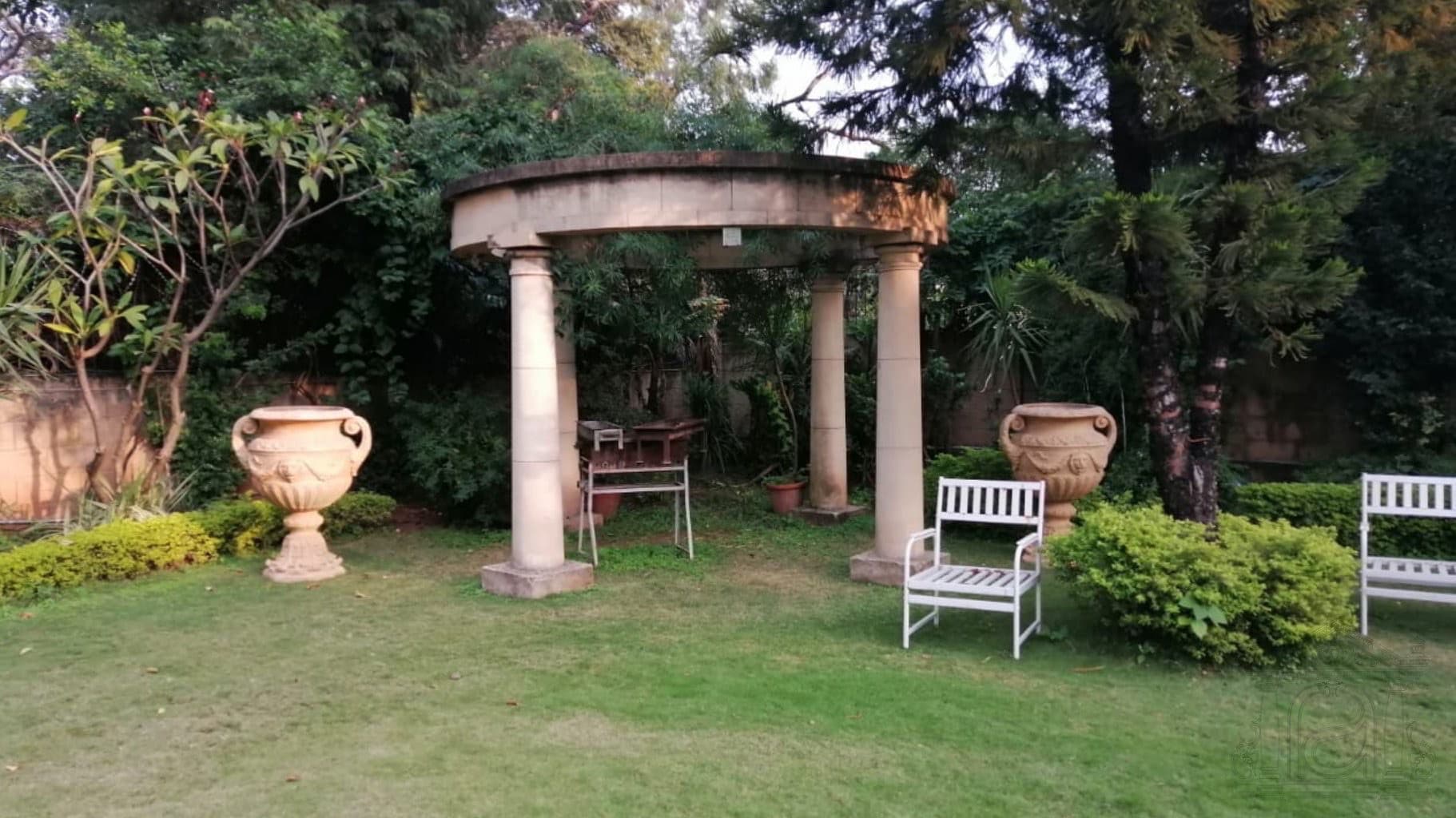 Classical columns and entrance