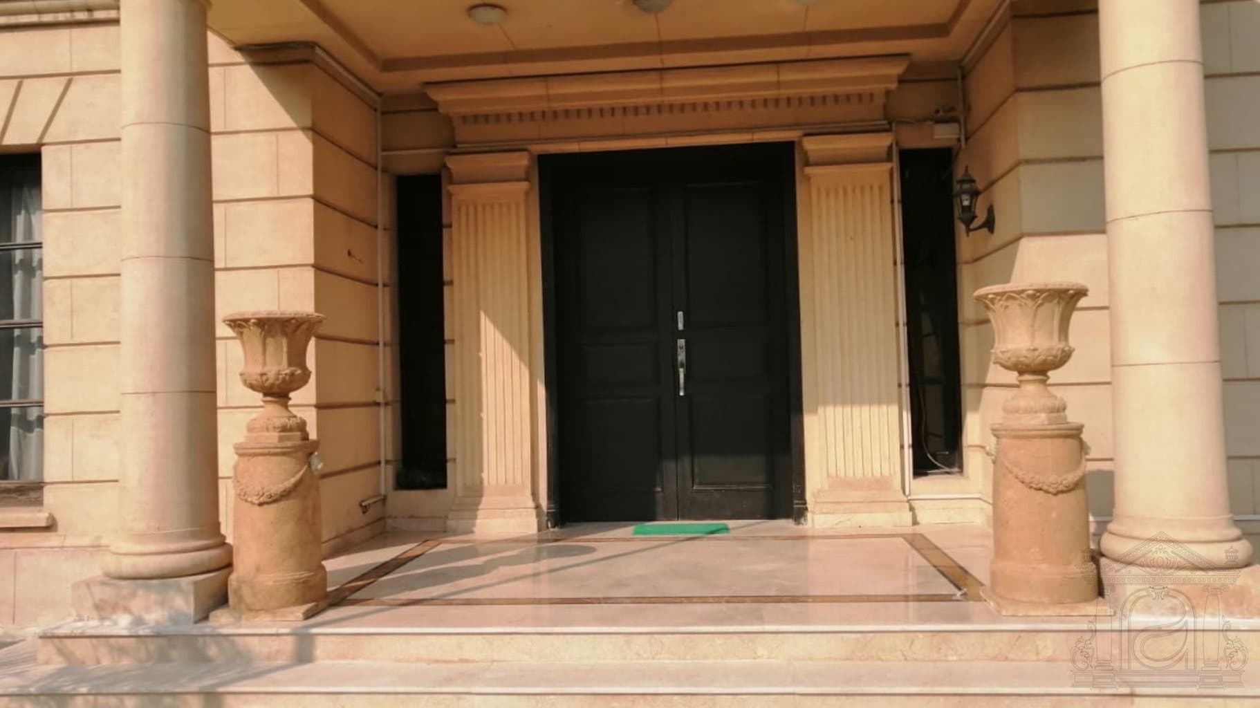 Classical columns and entrance