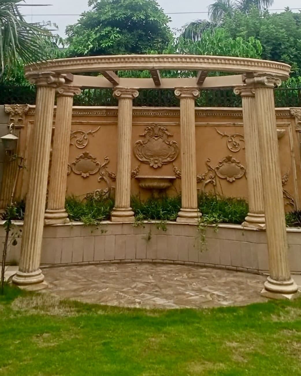 Classical columns and entrance: Peace is something we only imagine,