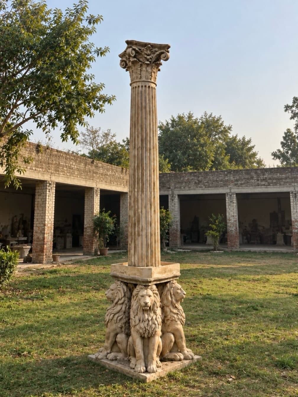 Classical columns and entrance: Lions Capital