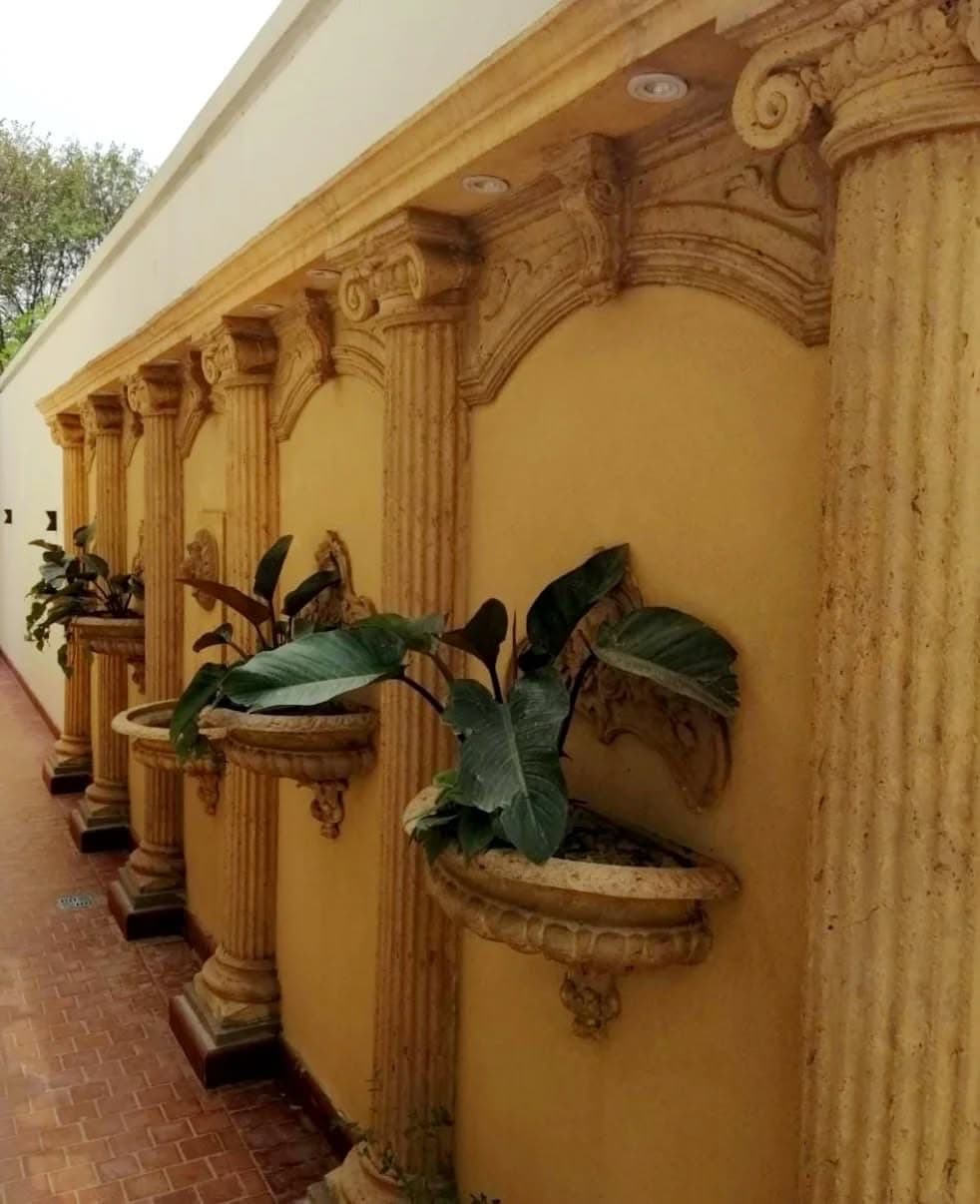 Classical columns and entrance