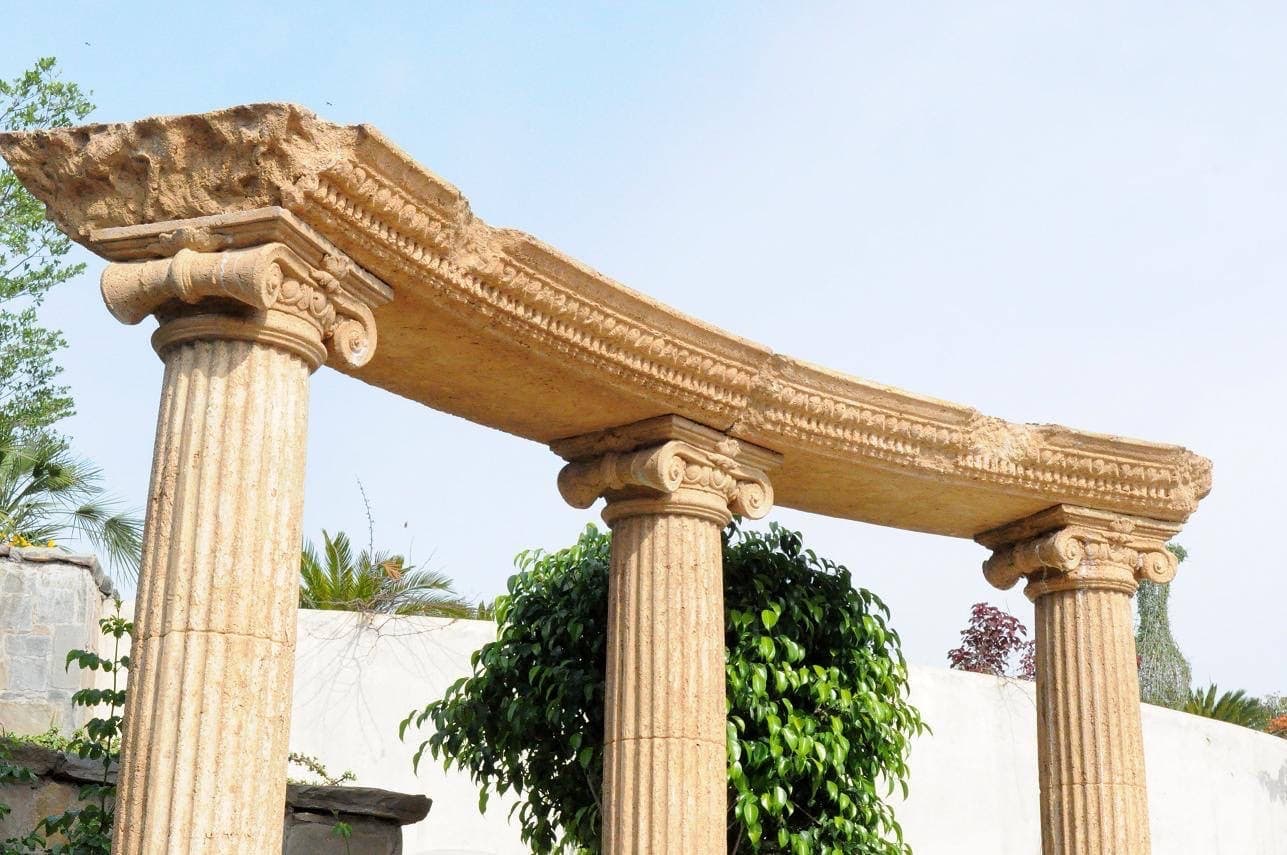 Classical columns and entrance
