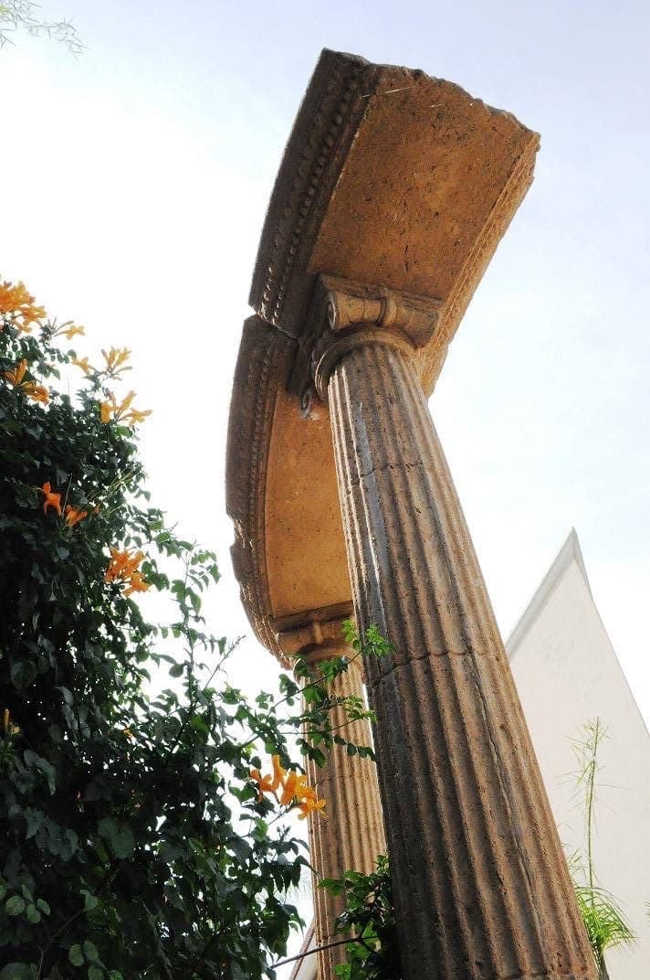 Classical columns and entrance