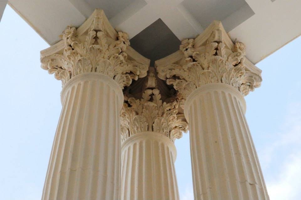 Classical columns and entrance