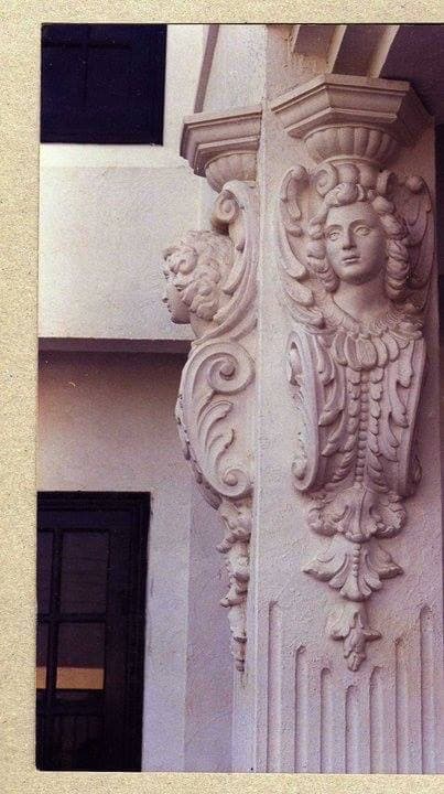 Classical facade ornament on a house in Karachi