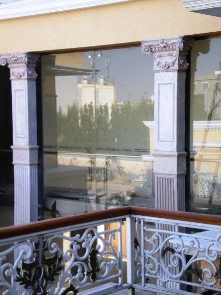 Classical facade ornament on a residence in Karachi
