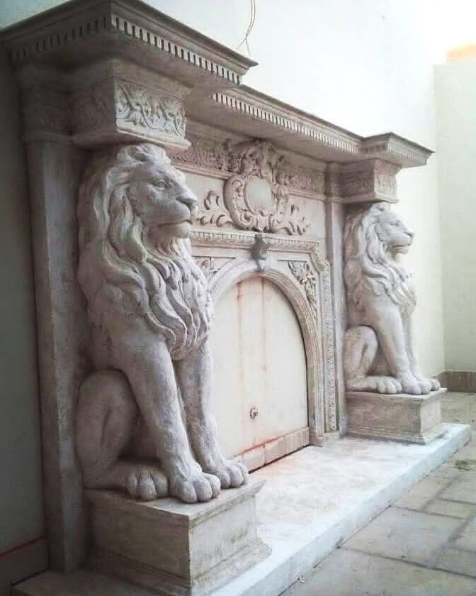 Carved fireplace surround: Decorative Fireplace