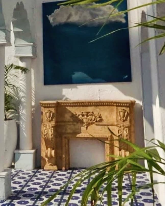 Carved fireplace surround