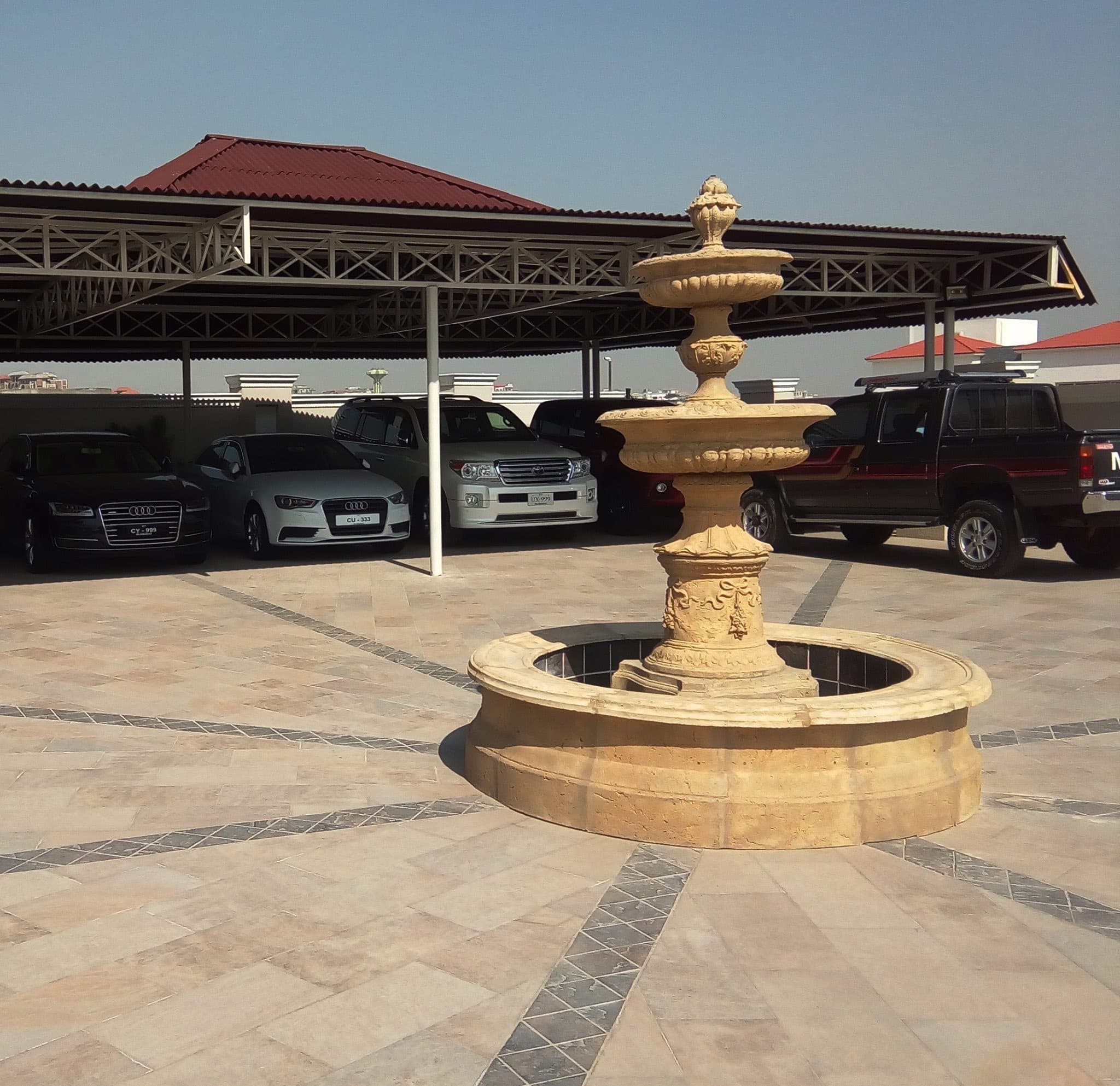 Classical stone fountain