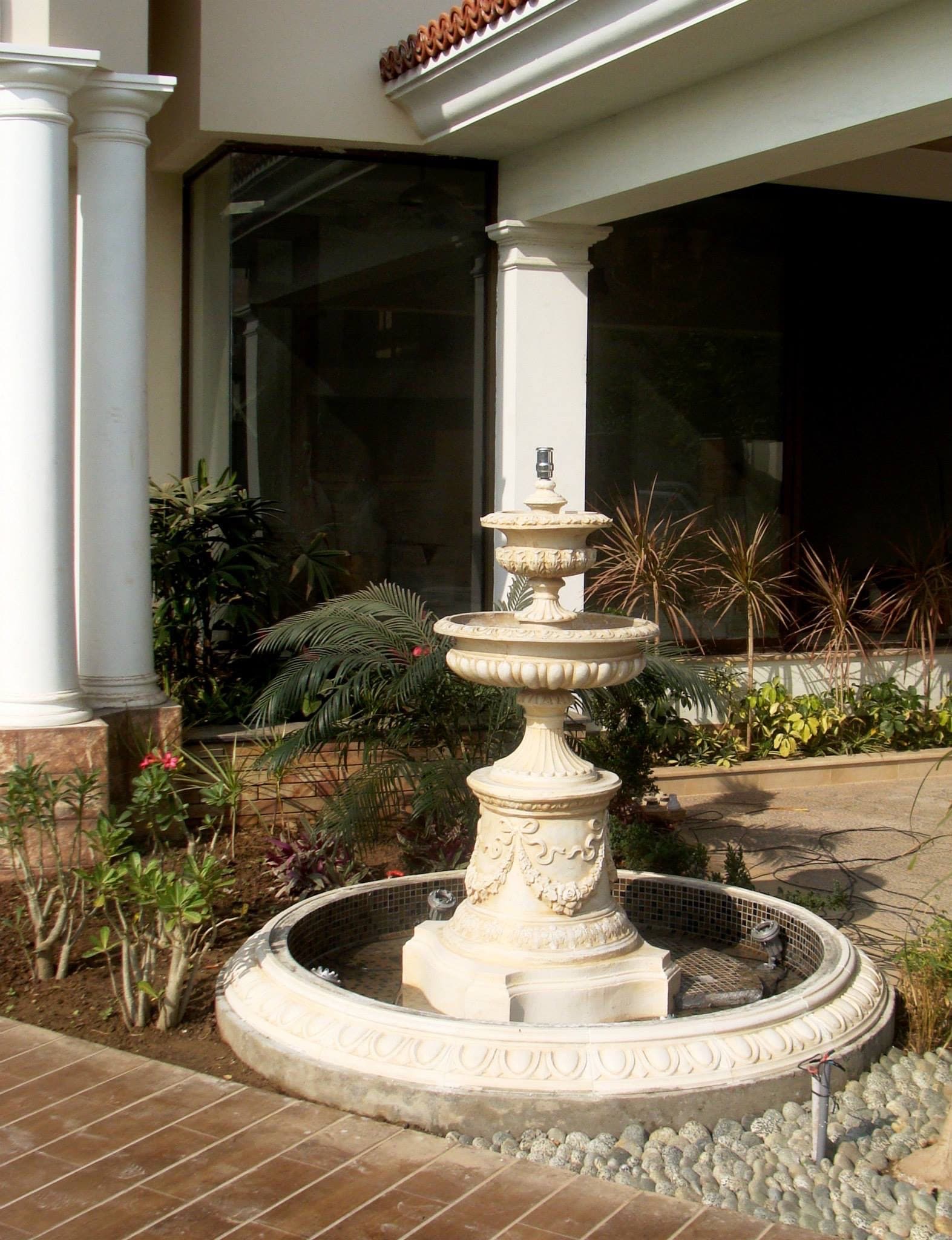 Classical stone fountain