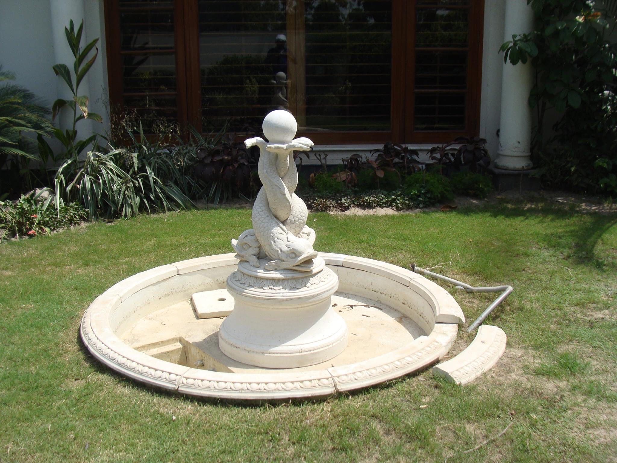 Classical stone fountain
