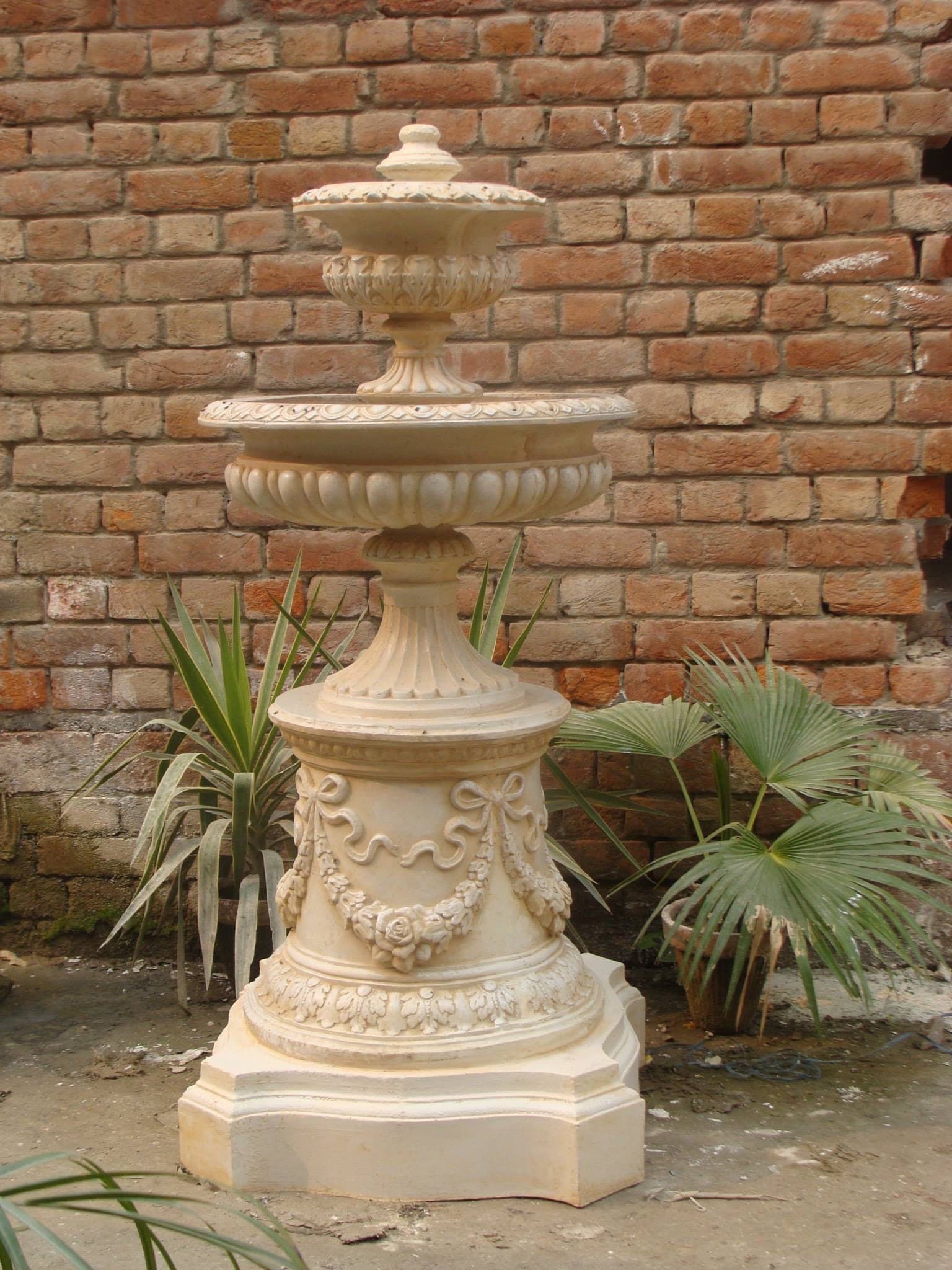 Classical stone fountain
