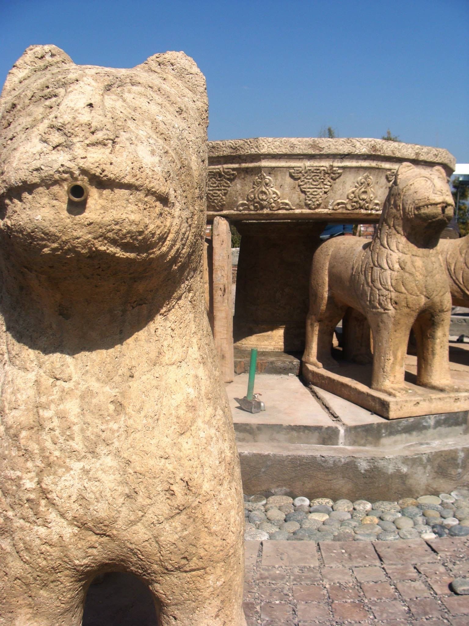 Classical stone fountain