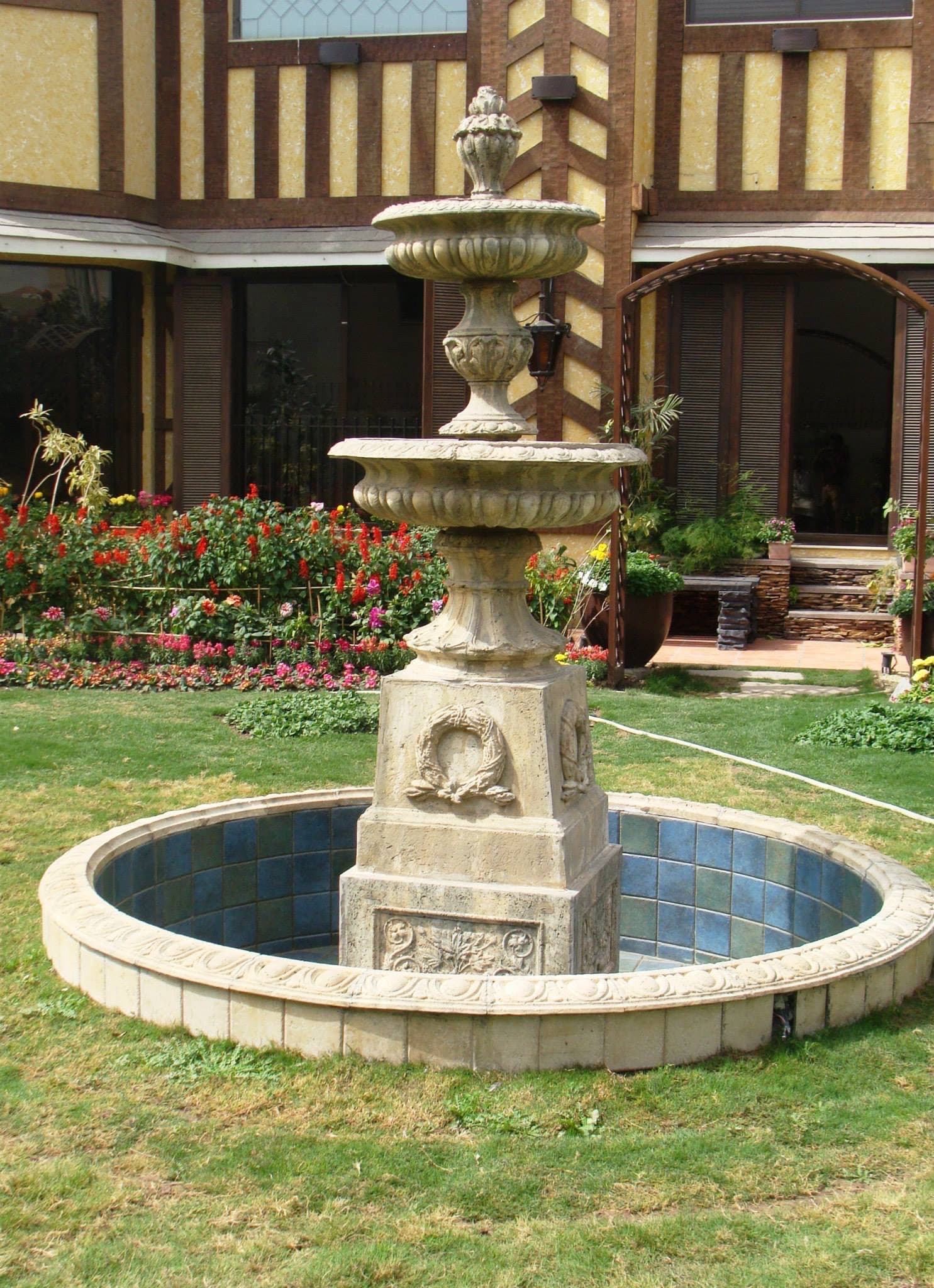 Classical stone fountain