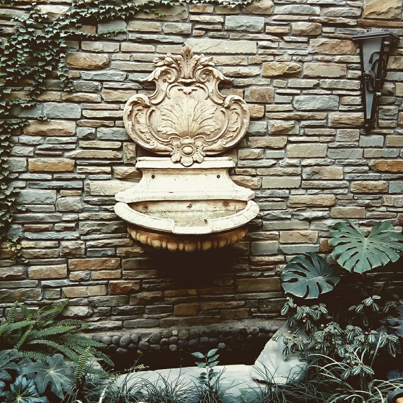 Classical stone fountain