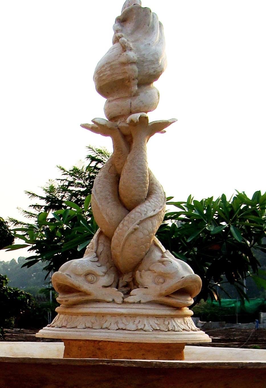 Classical stone fountain