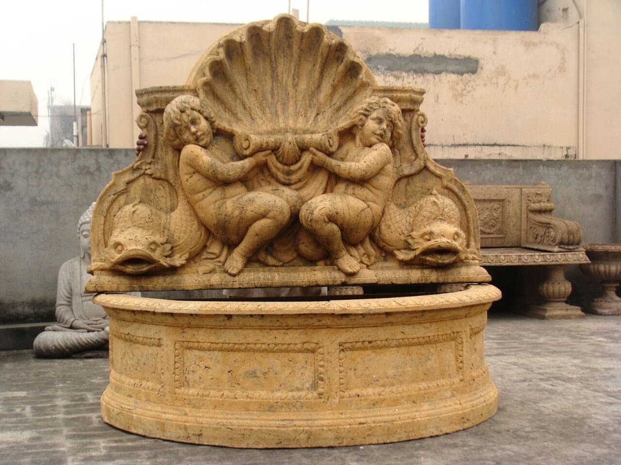 Classical stone fountain