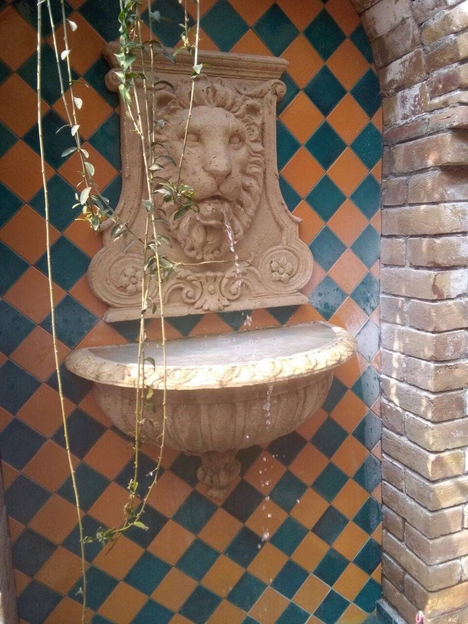 Classical stone fountain