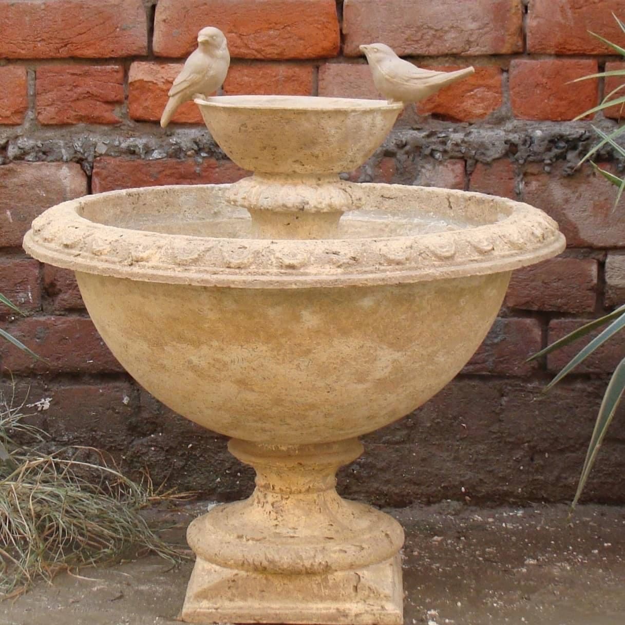 Stone garden piece: Bird Seeder
