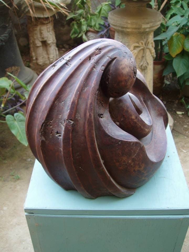 Sculpture by Shahid Hussain: Mother and Child Series